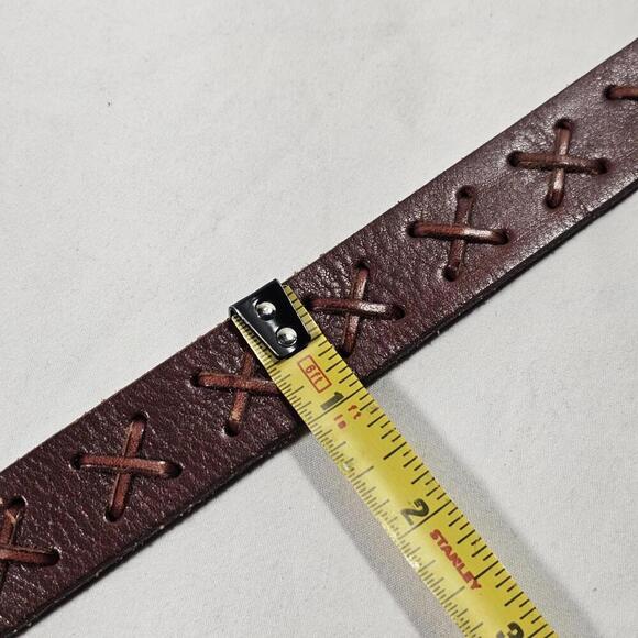 Vintage Amanda Smith Genuine Brown Leather Belt - Women's Size Small - Picture 9 of 9